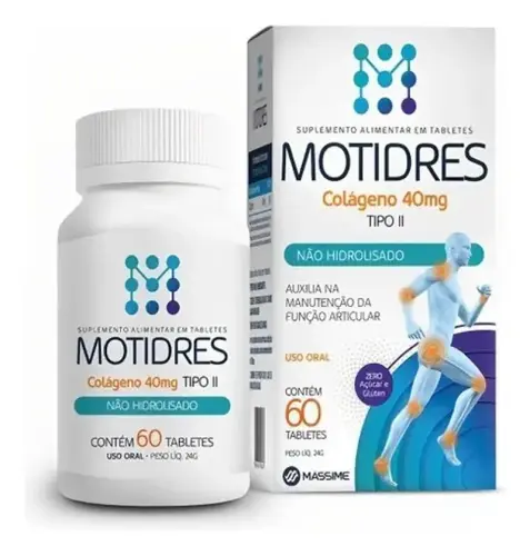 MOTIDRES 40MG 60 TABLETES COLAGENO TIPO II NAO HIDROLISADO