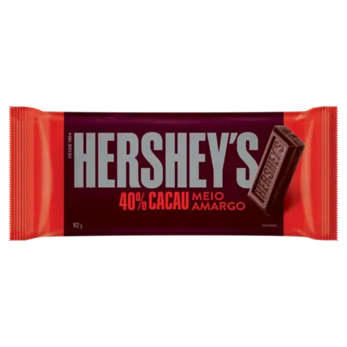 BARRA DE CHOCOLATE HERSHEYS MEIO AMARGO CRISTAL 77GR