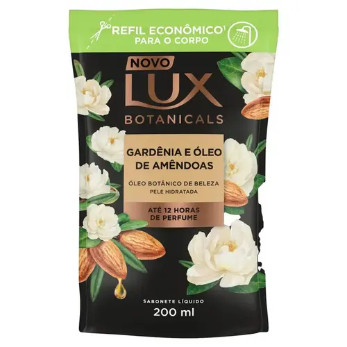 REFIL SABONETE LIQUIDO LUX BOTANICALS GARDENIA E OLEO DE AMENDOAS 200ML