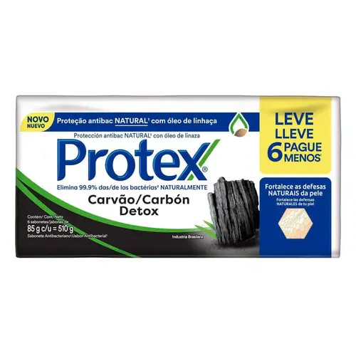 SABONETE PROTEX CARVAO 6 UNIDADES 85GR