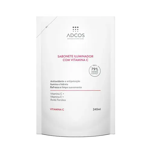 REFIL SABONETE LIQUIDO ADCOS ILUMINADOR VITAMINA C 240ML