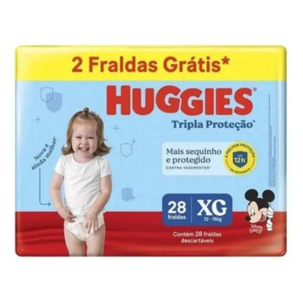 FRALDA HUGGIES RAPIDA ABSORCAO TAMANHO XG 28 UNIDADES