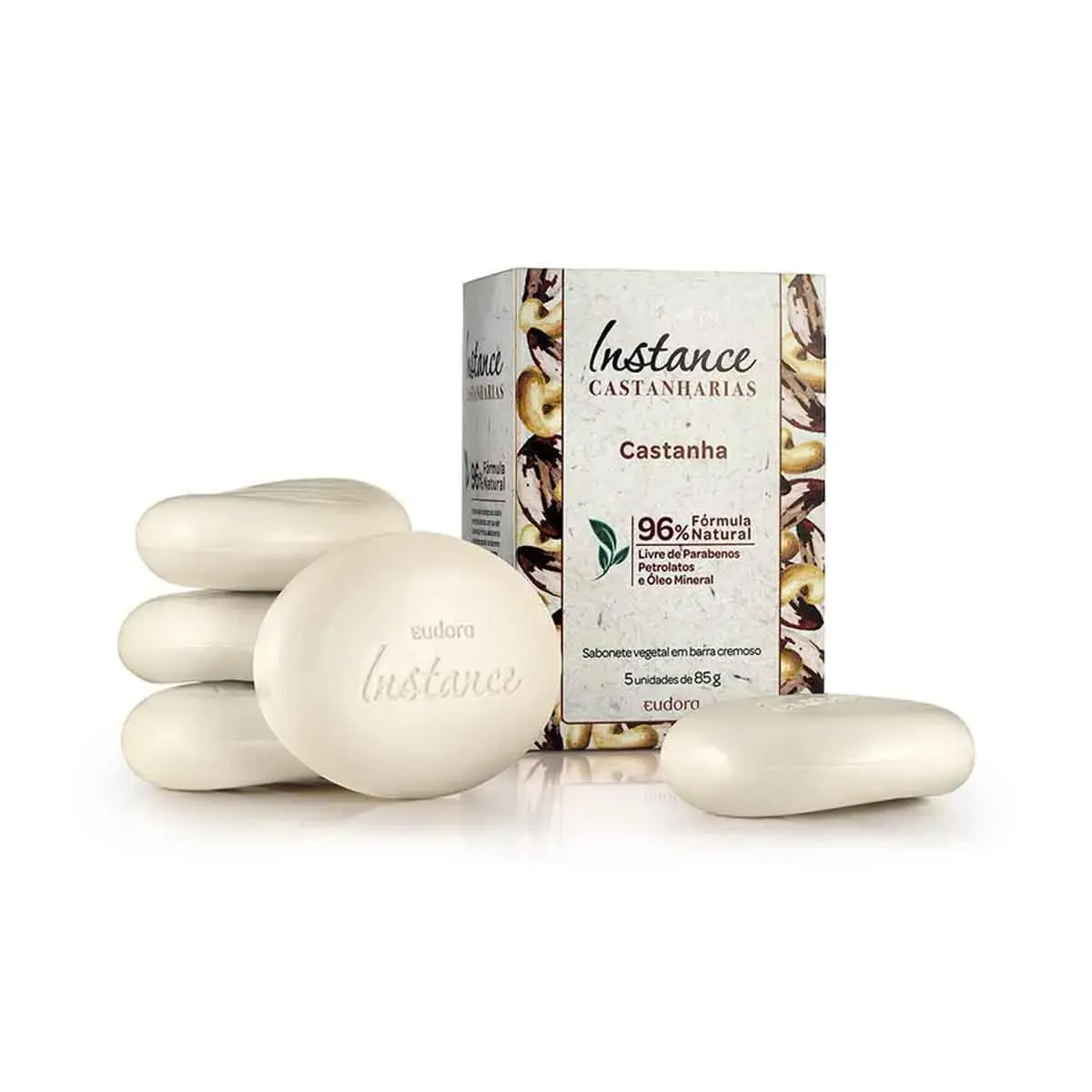 SABONETE EUDORA INSTANCE CASTANHARIAS 5 UNIDADES 85GR