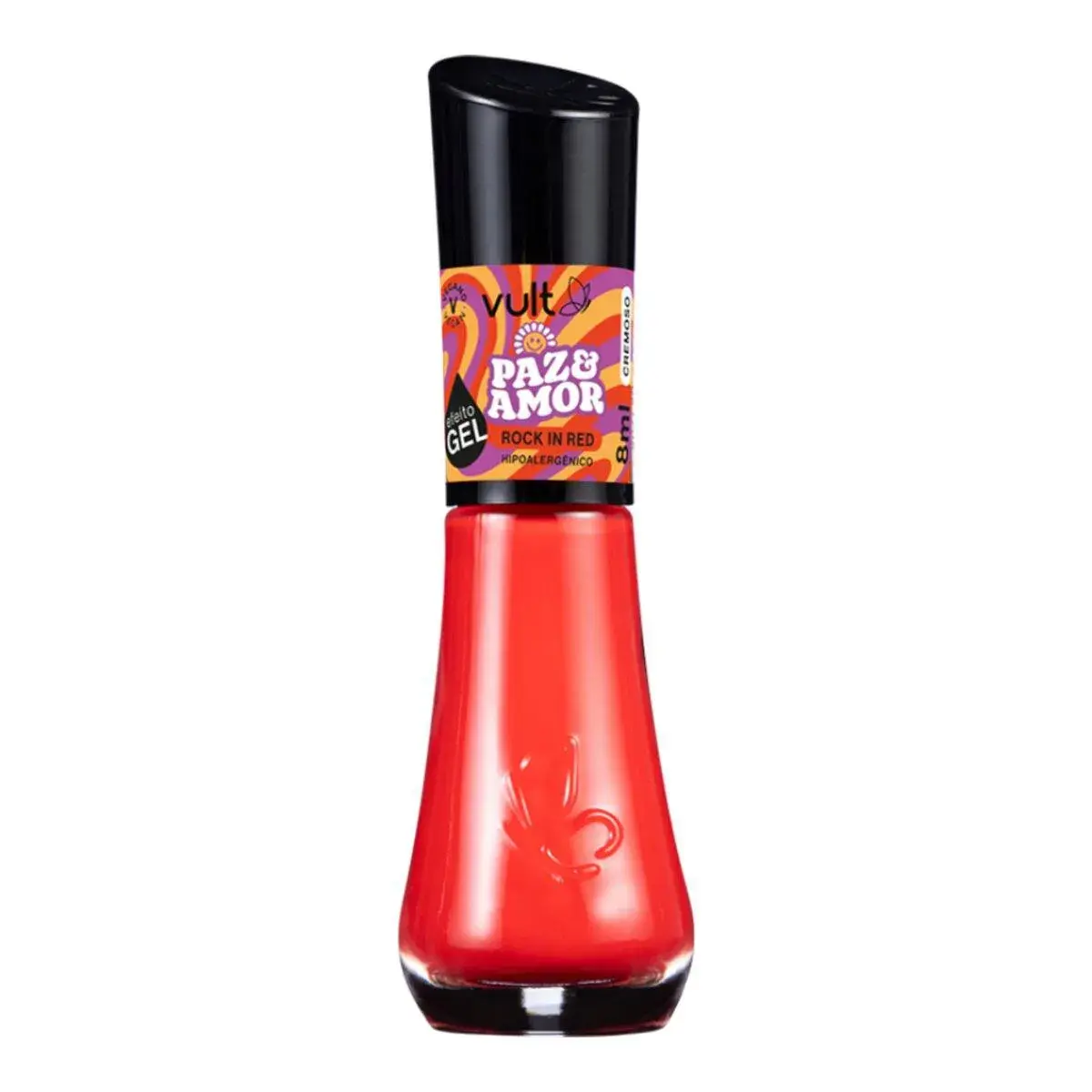 ESMALTE VULT 5F PAZ E AMOR ROCK IN RED 8ML