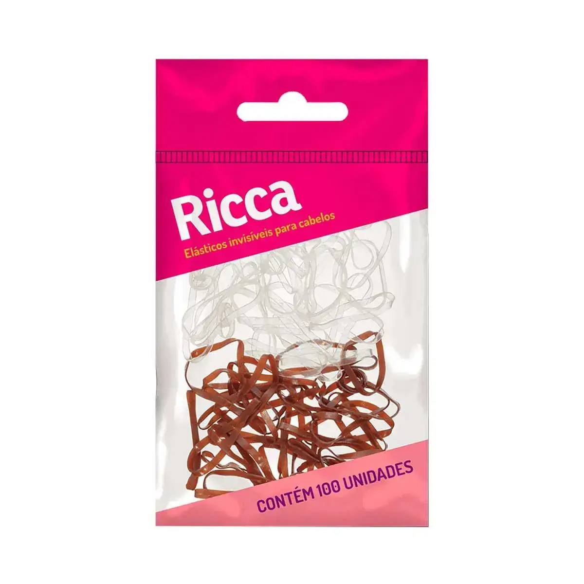 ELASTICO PARA CABELO RICCA INVISIVEIS 100 UNIDADES