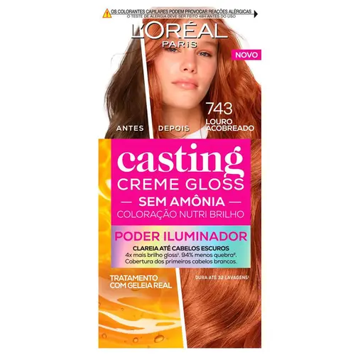 TINTURA CASTING CREME GLOSS 743 LOURO ACOBREADO