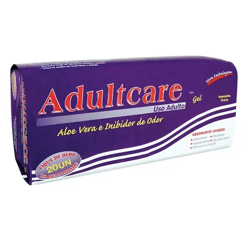 ABSORVENTE ADULTCARE GERIATRICO UNISSEX 20 UNIDADES