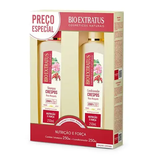 KIT BIO EXTRATUS ROSA MOSQUETA CRESPOS SHAMPOO 250ML+CONDICIONADOR 250ML