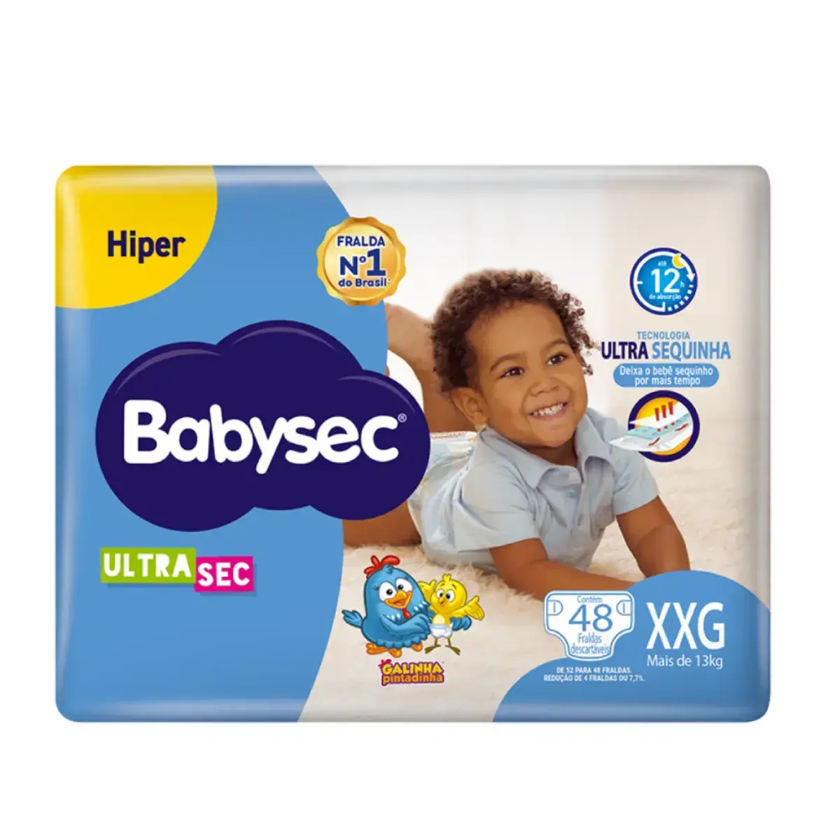 FRALDA BABYSEC ULTRA TAMANHO XXG 48 UNIDADES
