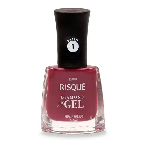 ESMALTE RISQUE DIAMOND GEL ROSA FLAMBADO