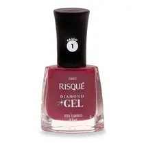 ESMALTE RISQUE DIAMOND GEL ROSA FLAMBADO