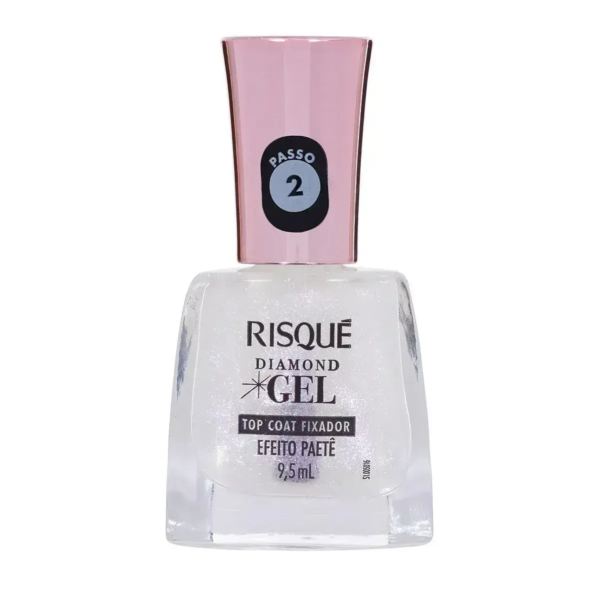 TOP COAT RISQUE DIAMOND GEL FIXADOR EFEITO PAETE
