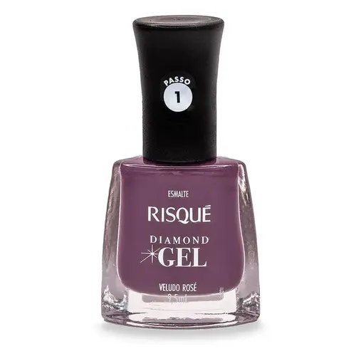 ESMALTE RISQUE DIAMOND GEL VELUDO ROSE