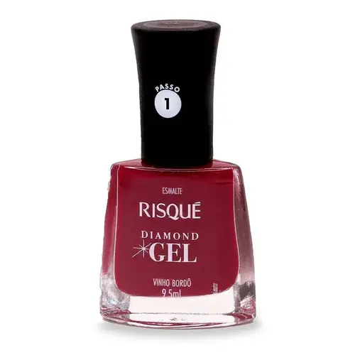 ESMALTE RISQUE DIAMOND GEL VINHO BORDO