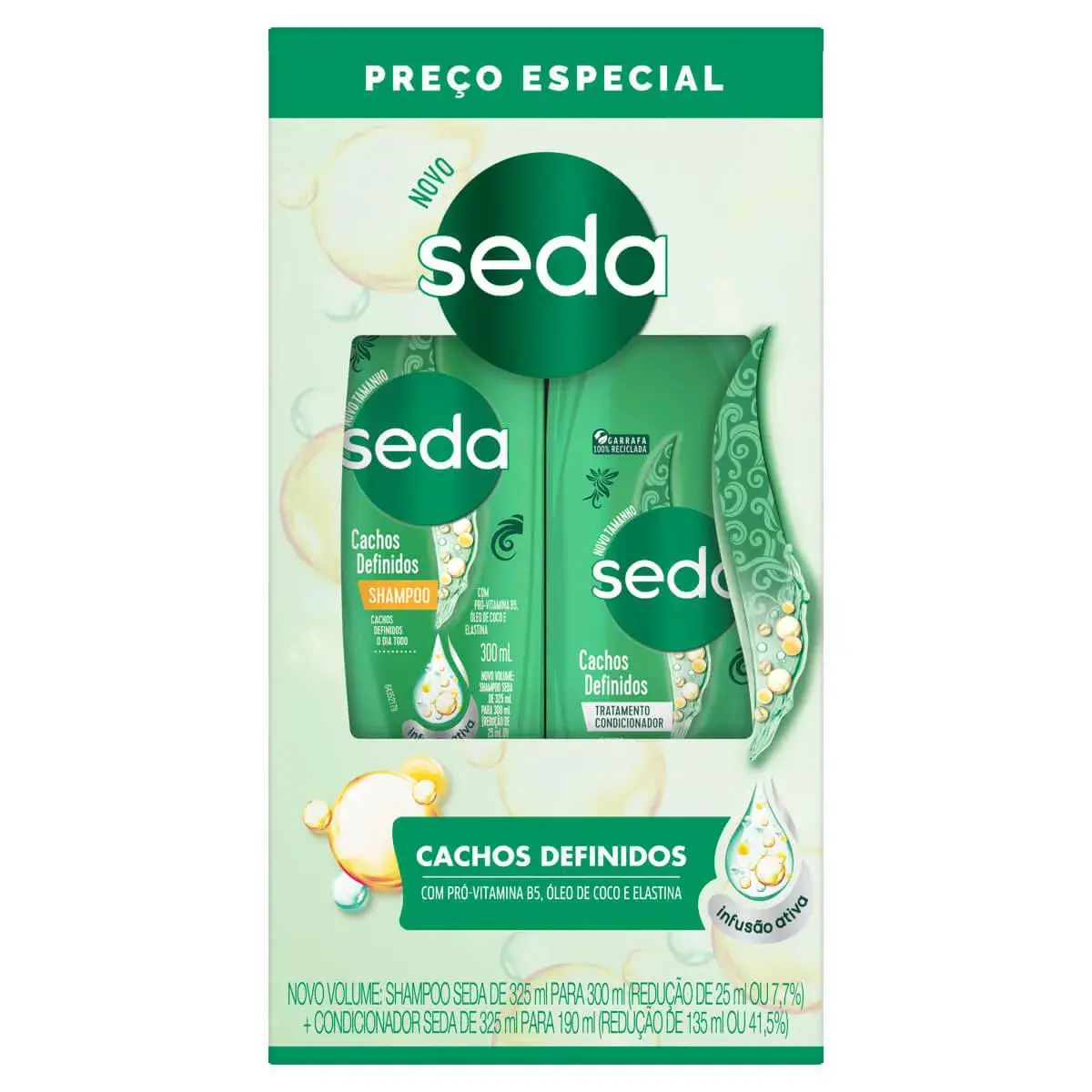 KIT SEDA CACHOS DEFINIDOS SHAMPOO 300ML + CONDICIONADOR 190ML