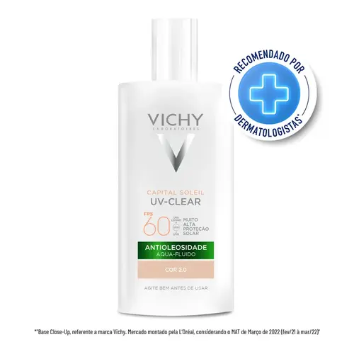 PROTETOR SOLAR VICHY CAPITAL SOLEIL UV-CLEAR COR 2.0 FPS60 40GR