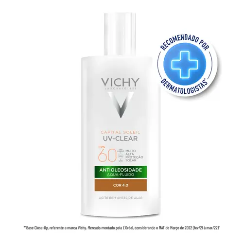 PROTETOR SOLAR VICHY CAPITAL SOLEIL UV-CLEAR COR 4.0 FPS60 40GR