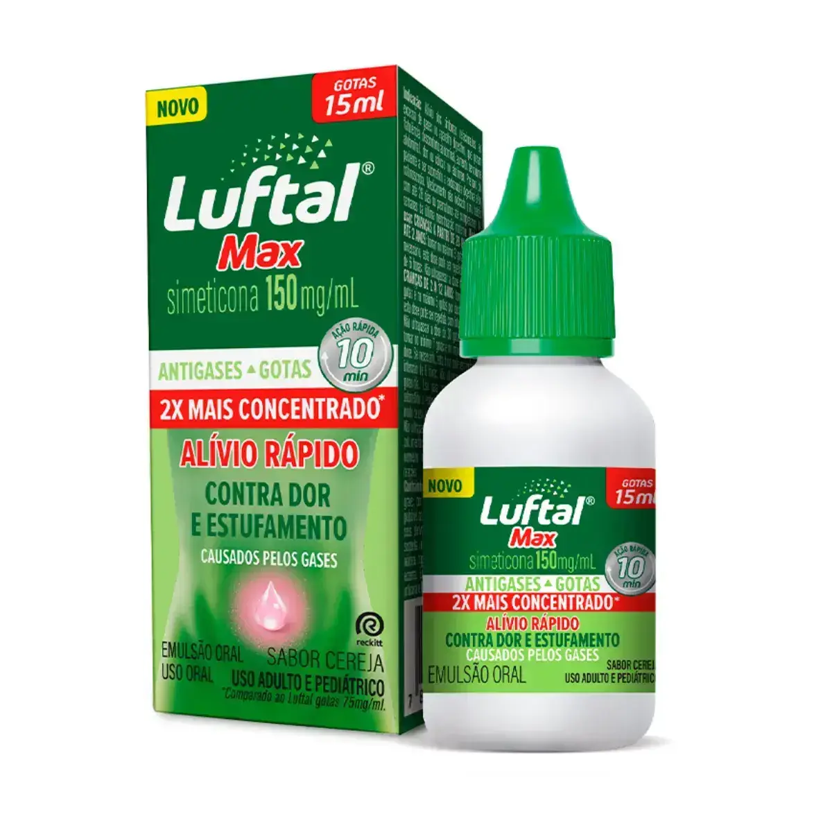 LUFTAL MAX 150MG/ML GOTAS 15ML SABOR CEREJA SIMETICONA