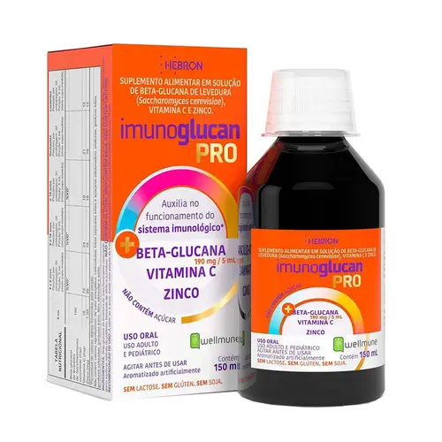 IMUNOGLUCAN PRO 190MG/5ML150ML BETA-GLUCANA + VITAMINA C + ZINCO