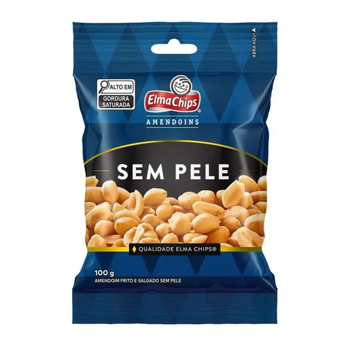 AMENDOIM ELMA CHIPS SEM PELE 100GR