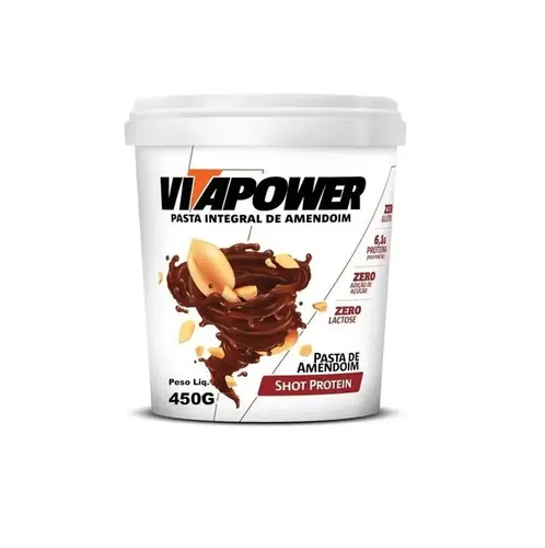 PASTA AMENDOIM VITAPOWER INTEGRAL SHOT PROTEIN 450GR