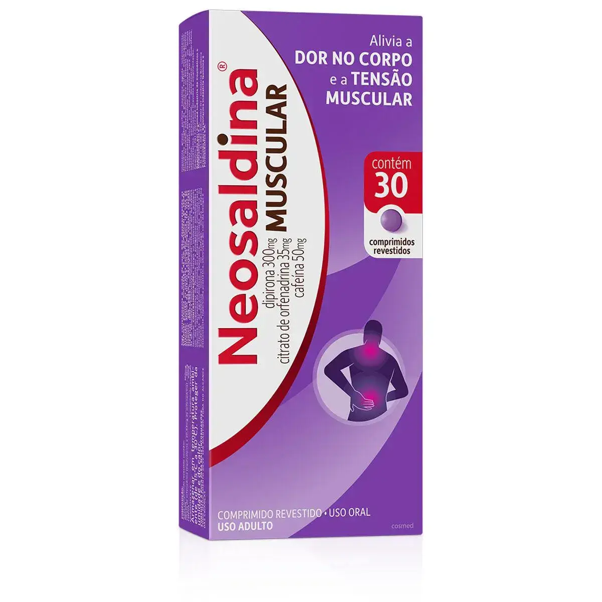 NEOSALDINA MUSCULAR 30 COMPRIMIDOS ORFENADRINA CITRATO + DIPIRONA + CAFEINA