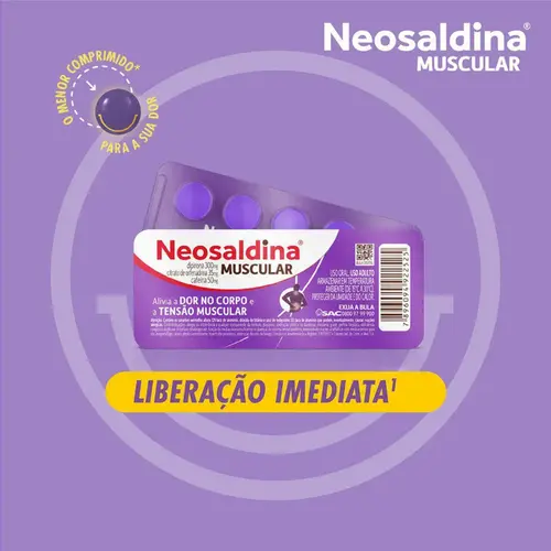 NEOSALDINA MUSCULAR 10 COMPRIMIDOS ORFENADRINA CITRATO + DIPIRONA + CAFEINA