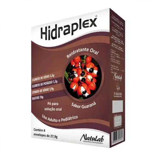 HIDRAPLEX 4 ENV 27,9GR GUARANA SODIO CLORETO + POTASSIO CITRATO + SODIO CITRATO + GLICOSE