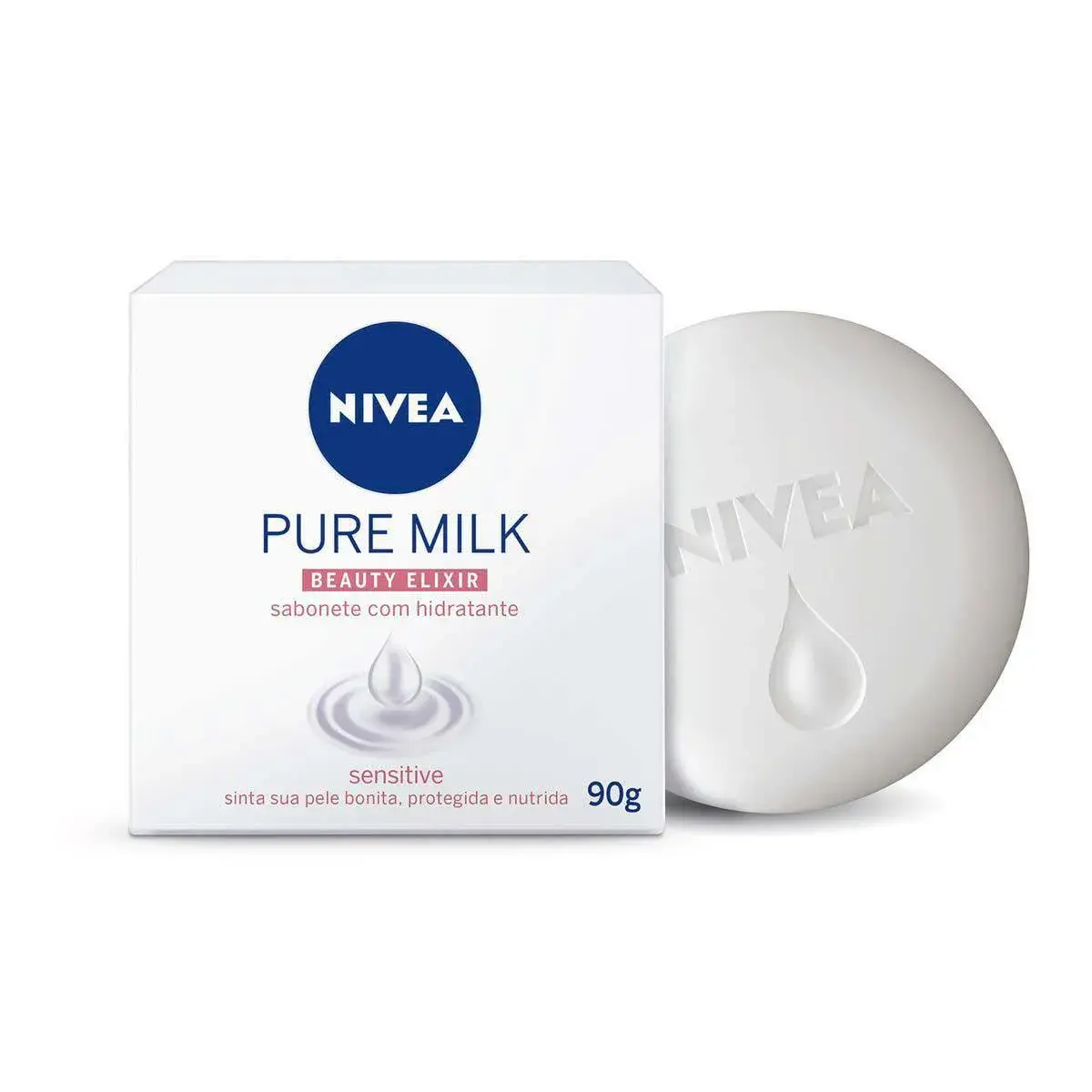 SABONETE NIVEA HIDR PURE MILK SENSITIVE 90GR