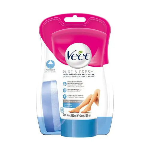 CREME DEPILATORIO VEET BANHO PELE SENSIVEL 150ML