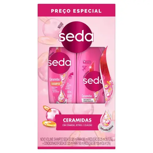 KIT SEDA CERAMIDAS SHAMPOO 300ML + CONDICIONADOR 190ML