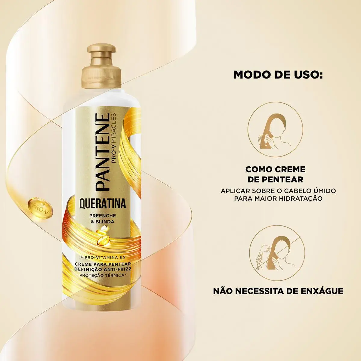 CREME DE PENTEAR PANTENE QUERATINA PREENCHE E BLINDA 240GR
