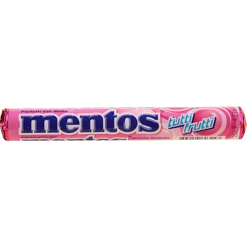 PASTILHAS MENTOS STICK TUTTI FRUT 38GR