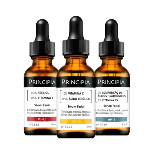KIT PRINCIPIA TRIO ESSENCIAL SERUM AH-2 + VC-10 + RN-0,3