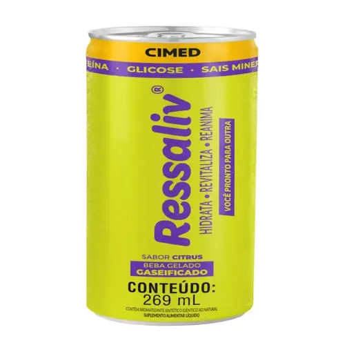 BEBIDA RESSALIV COM GAS CITRUS 269ML