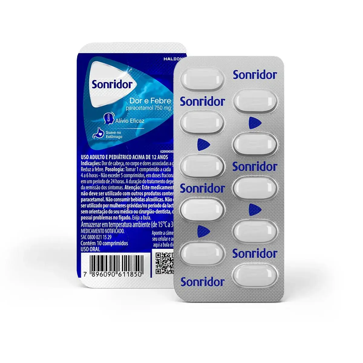 SONRIDOR DOR E FEBRE 10 COMPRIMIDOS PARACETAMOL