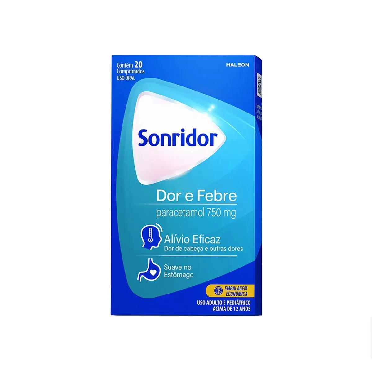 SONRIDOR DOR E FEBRE 20 COMPRIMIDOS PARACETAMOL