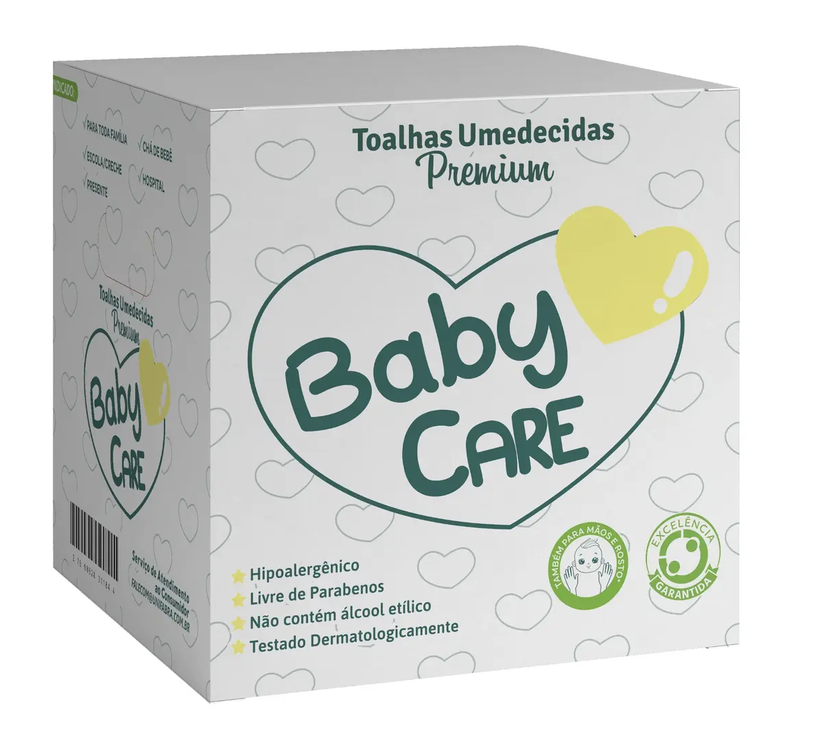 TOALHA UMEDECIDA BABY CARE BOX 500 UNIDADES