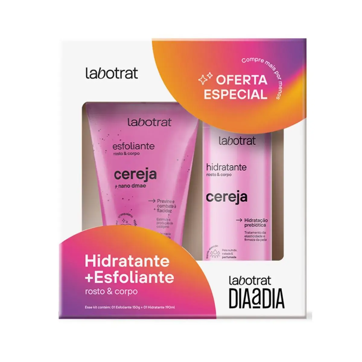 KIT LABOTRAT CEREJA ESFOLIANTE 150GR + HIDRATANTE 190ML