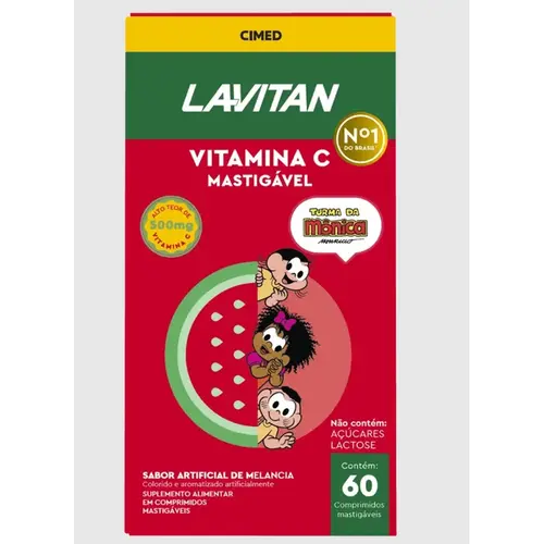 LAVITAN VITAMINA C 60 COMPRIMIDOS MASTIGAVEIS SABOR MELANCIA
