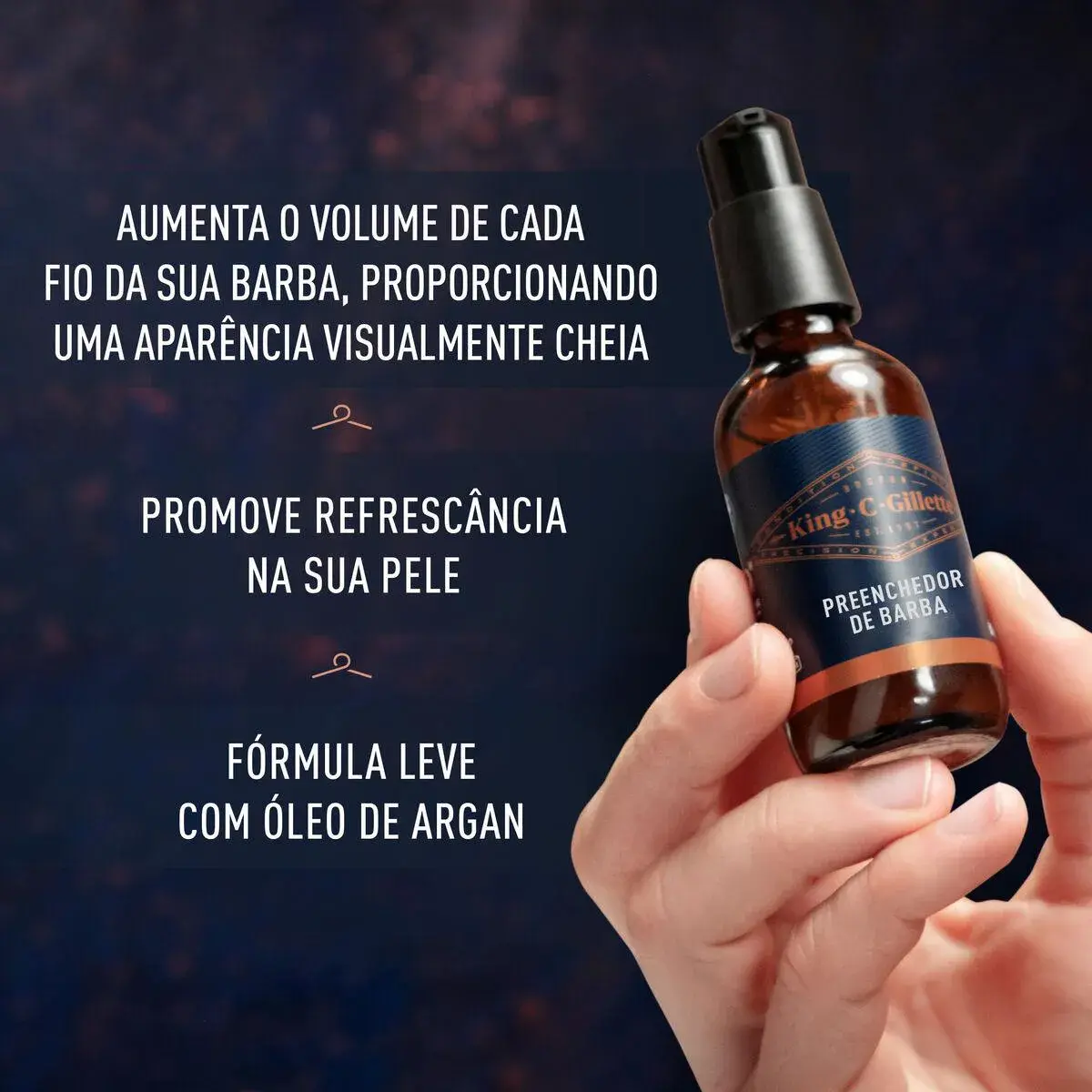 SERUM PREENCHEDOR DE BARBA KING C GILLETTE 50ML