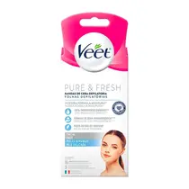 FOLHAS DEPILATORIAS VEET FACIAL PURE E FRESH 12 UNIDADES
