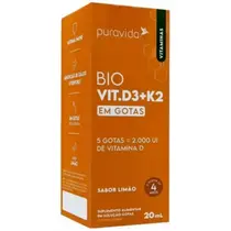 BIO VIT D3 + K2 PURA VIDA 20ML SABOR LIMAO