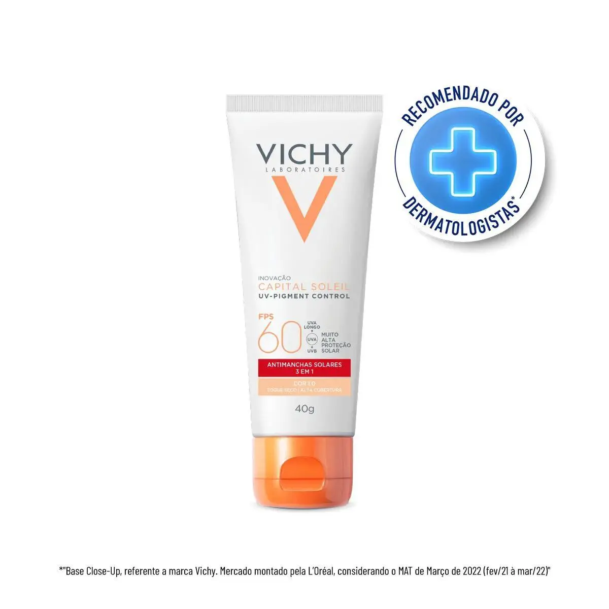 PROTETOR SOLAR VICHY CAPITAL SOLEIL UV-PIGMENT COR 1.0 FPS60 40GR