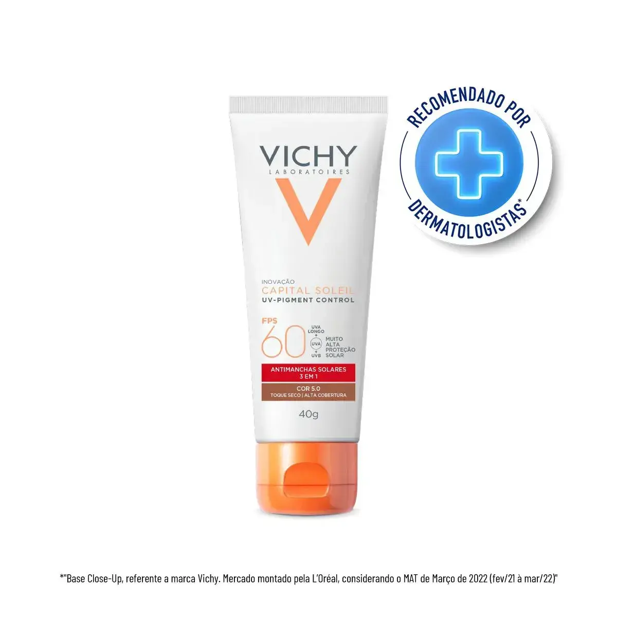 PROTETOR SOLAR VICHY CAPITAL SOLEIL UV-PIGMENT COR 5.0 FPS60 40GR