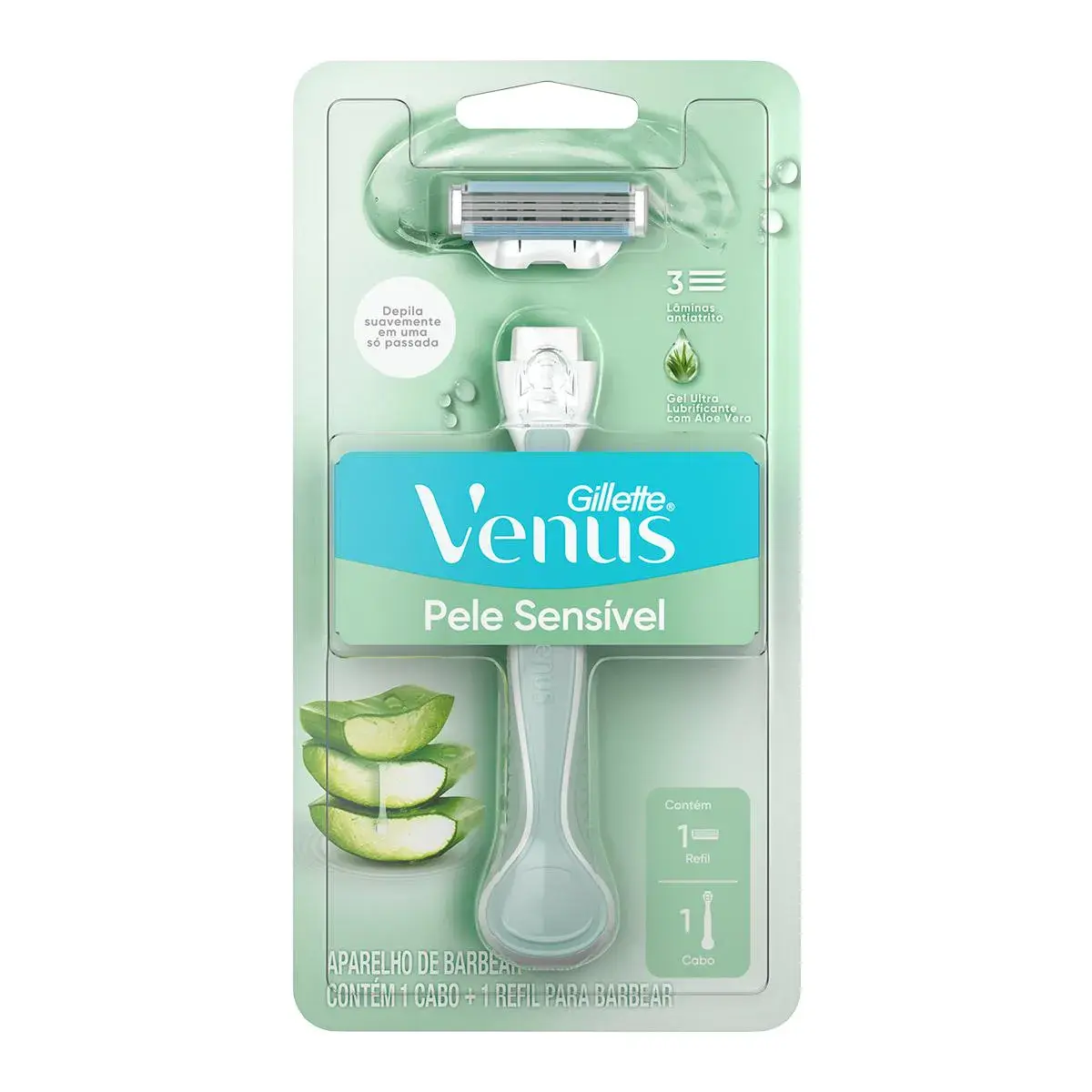 APARELHO DE DEPILACAO GILLETTE VENUS PELE SENSIVEL 1 UNIDADE