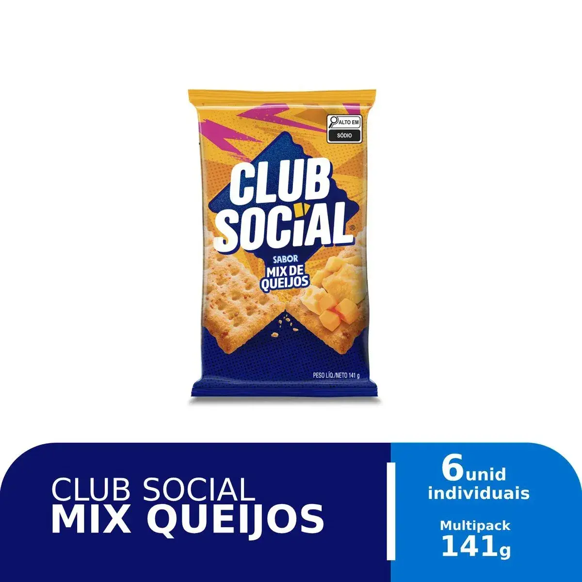 BISCOITO CLUB SOCIAL MIX DE QUEIJOS 141GR