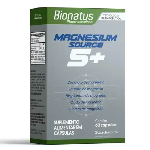 MAGNESIUM SOURCE 5+ BIONATUS 60 CAPSULAS