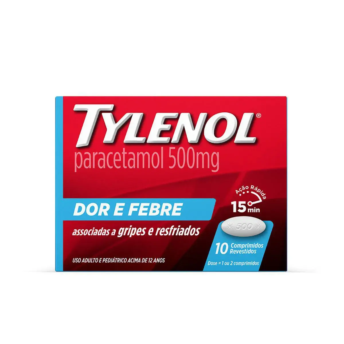 TYLENOL 500MG 10 COMPRIMIDOS PARACETAMOL