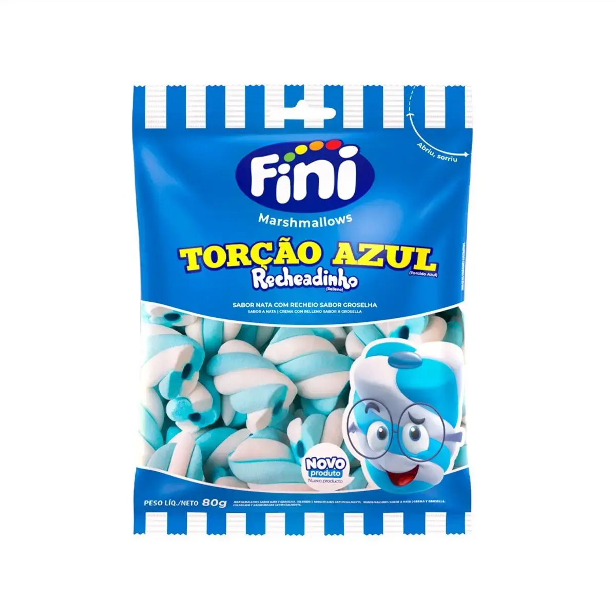BALAS FINI MARSHMALLOW TORCAO AZUL 80GR